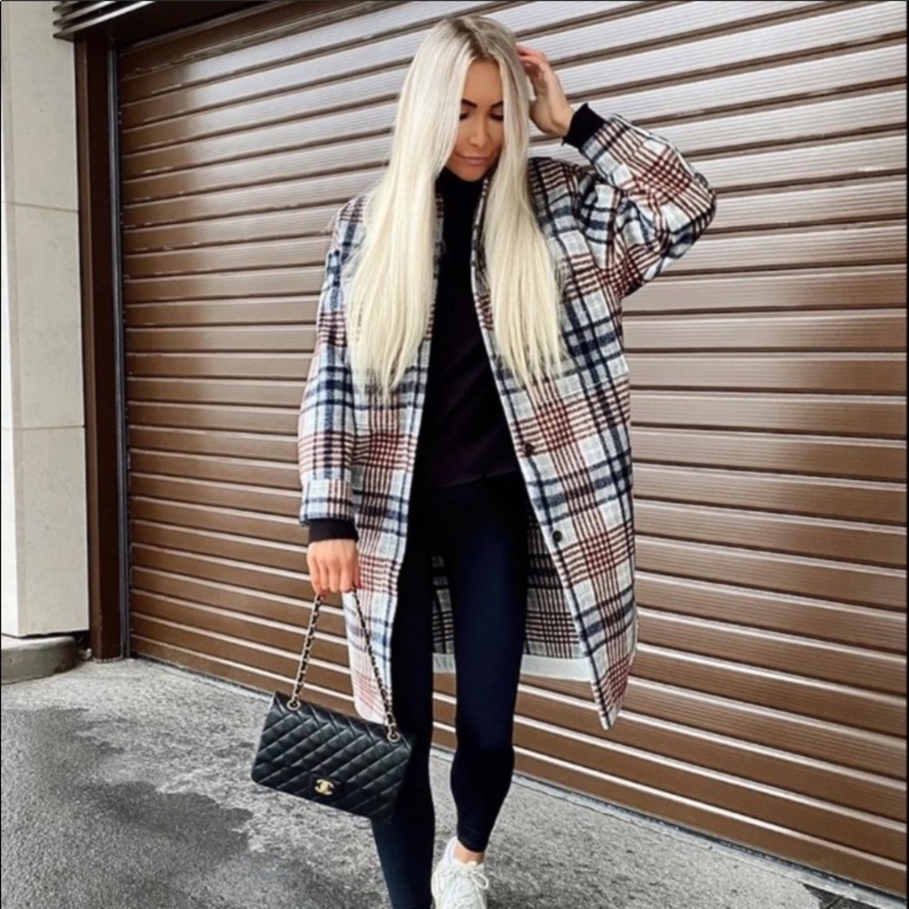 Zara bloggers fave long plaid shacket